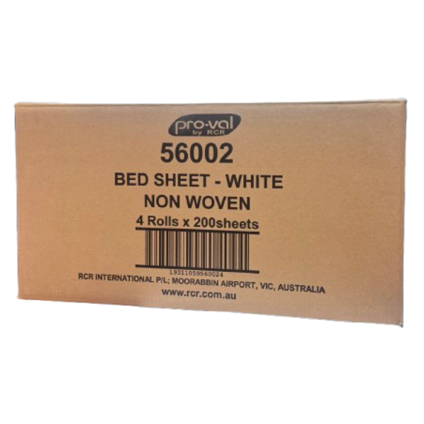 ProVal | Disposable PP Bed Sheet – White 100Pz | Crystalwhite Cleaning Supplies Melbourne.