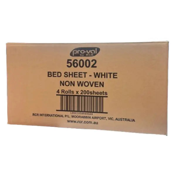 ProVal Disposable White PP Bed Sheet 100Pz