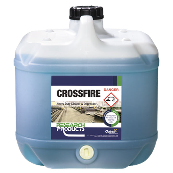 Research Products | Crossfire 15Lt Heavy Duty Cleaner and Degreaser | Crystalwhite Cleaning Supplies Melbourne