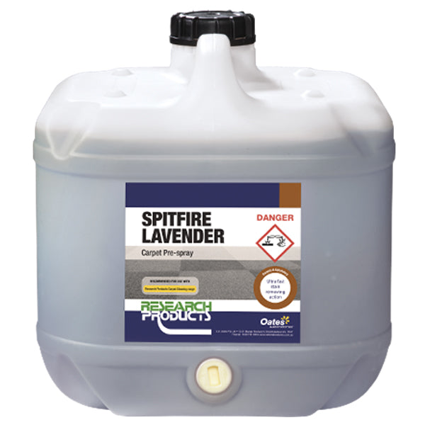 Research Products | Spitfire Advance 15Lt Carpet Pre Spray | Crystalwhite Cleaning Supplies Melbourne