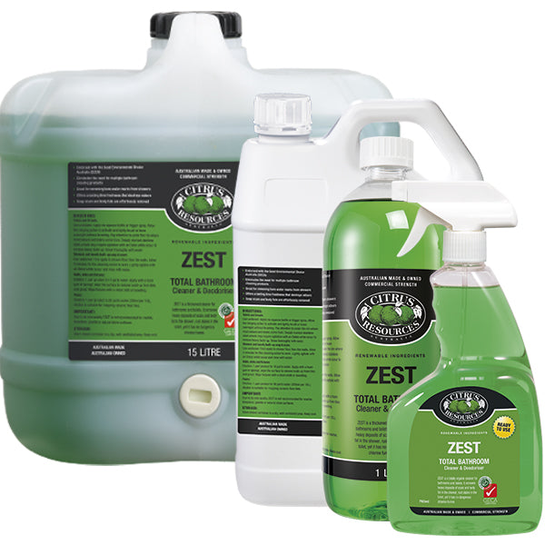 Citrus Resources | Zest Group Total Bathroom Cleaner and Doedoriser | Crystalwhite Cleaning Supplies Melbourne