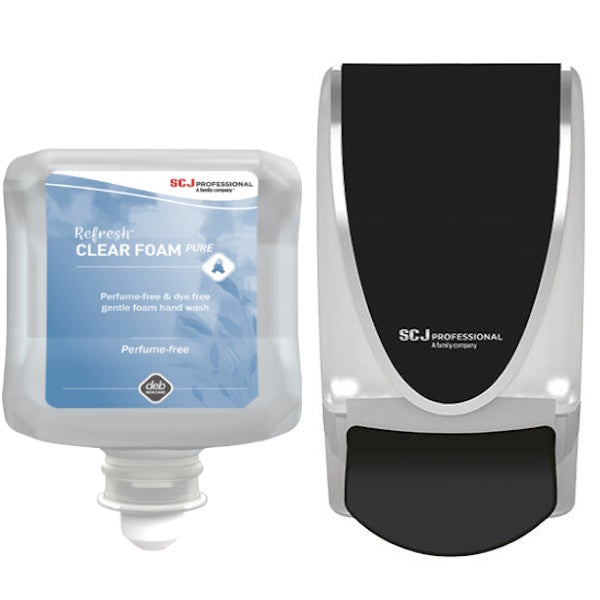 CS Johnson Deb | Refresh Azure Foam 1Lt Hand Soap Black Dispenser Group | Crystalwhite Cleaning Supplies Melbourne