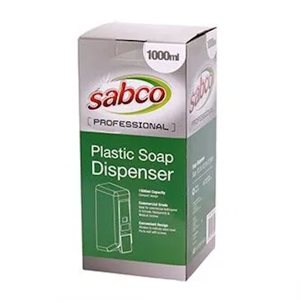 Sabco | Soap and Lotion 1000ml Dispenser Stainless Steel | Crystalwhite Cleaning Supplies Melbourne