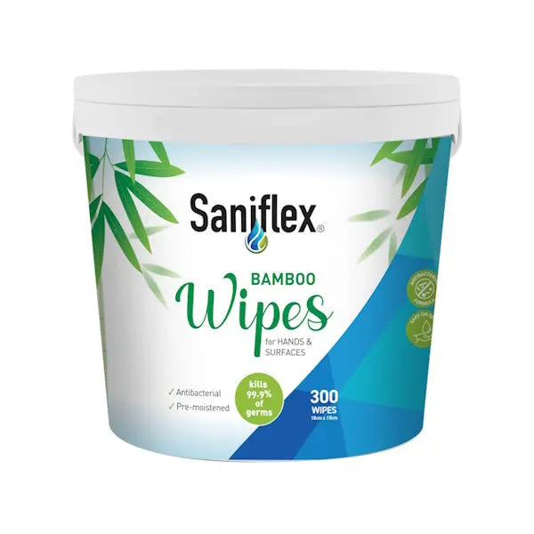 Saniflex Bamboo Wipes for Hands & Surfaces 300 Wipes pack