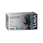 Saniflex | Vinyl Disposable Gloves Black  and Powder Free Small | Crystalwhite Cleaning Supplies Melbourne