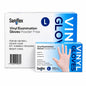 Saniflex | Vinyl Disposable Gloves Large Box Clear and Powder Free | Crystalwhite Cleaning Supplies Melbourne
