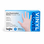 Saniflex | Vinyl Disposable Gloves Medium Clear and Powder Free | Crystalwhite Cleaning Supplies Melbourne