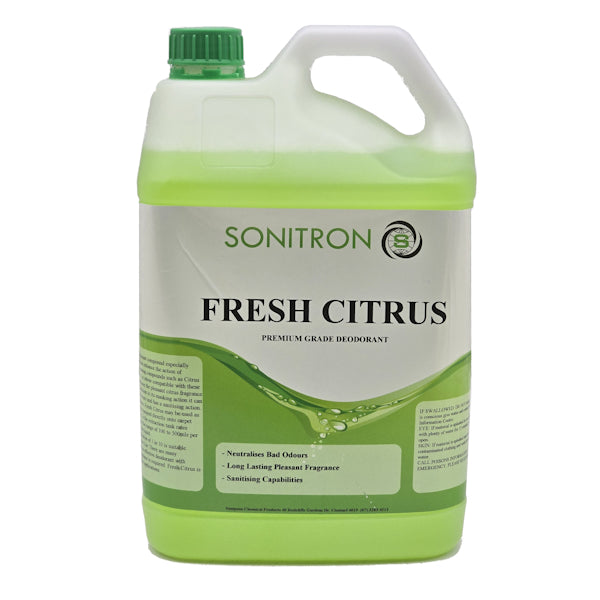 Sonitron | Fresh Citrus 5Lt Premium Grade Carpet Deodorant | Crystalwhite Cleaning Supplies Melbourne