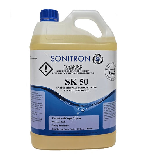 Sonitron | SK 50 5Lt Carpet Pre-Spray | Crystalwhite Cleaning Supplies Melbourne