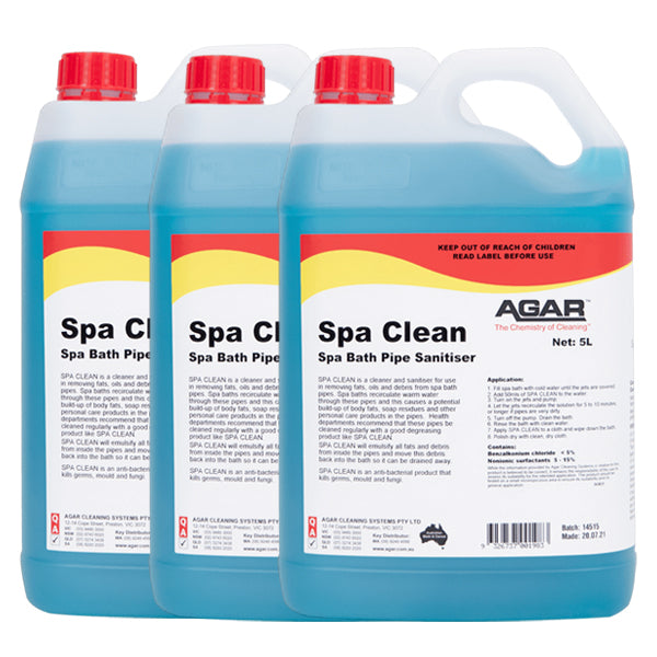 Agar | Agar Spa Clean 5Lt Carton Quantity | Crystalwhite Cleaning Supplies Melbourne