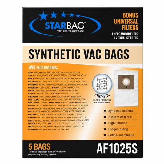 StarBag | AF1025S Vacuum Cleaner Bags | Crystalwhite Cleaning Supplies Melbourne.