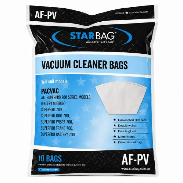 CleanStar Pty Ltd | Starbag AF-PV Paper Vacuum Cleaner Bags | Crystalwhite Cleaning Supplies Melbourne
