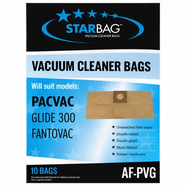 CleanStar Pty Ltd | Starbag AF-PVG Paper Vacuum Cleaner Bags | Crystalwhite Cleaning Supplies Melbourne