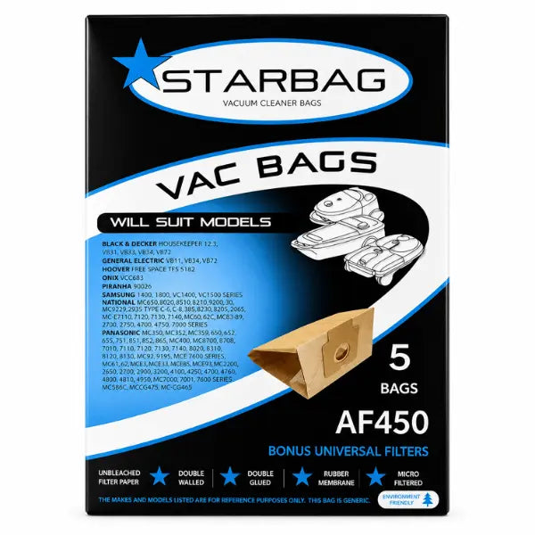  Starbag | AF450 Vacuum Cleaner Bags | Crystalwhite Cleaning Supplies Melbourne