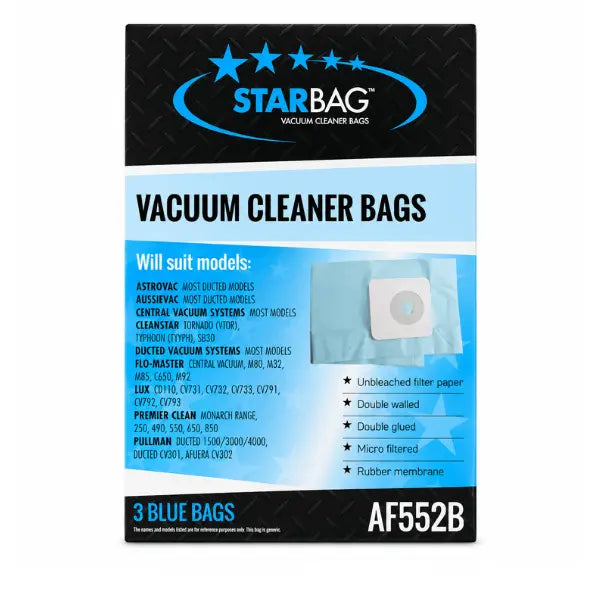 Starbag | AF552B Ducted Vacuum Cleaner Bags | Crystalwhite Cleaning Supplies Melbourne