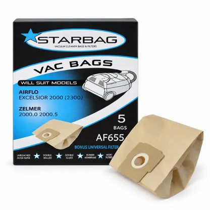 CleanStar Pty Ltd | Starbag AF655 Paper Vacuum Cleaner Bags | Crystalwhite Cleaning Supplies Melbourne