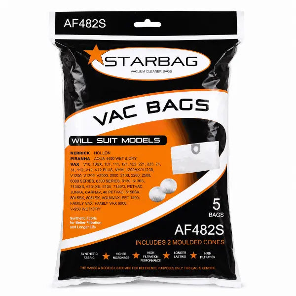 Starbags | AF482S Synthetic Vacuum Cleaner Bags | Crystalwhite Cleaning Supplies Melbourne