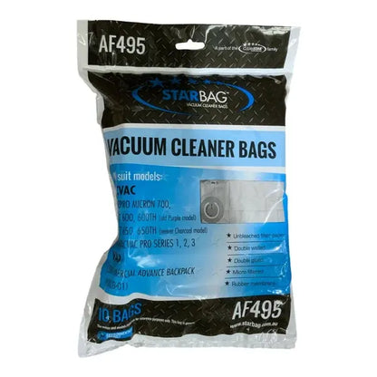 Starbags | AF495 Paper Vacuum Cleaner Bags CleanStar Pty Ltd | Crystalwhite Cleaning Supplies Melbourne