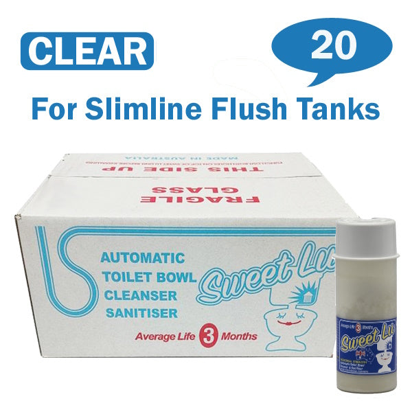 Sweet Lu | Slimline Clear Automatic Toilet Bowl Cleaner Carton | Crystalwhite Cleaning Supplies Melbourne