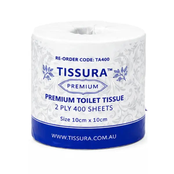 Tissura | Toilet Paper 48 Roll 400 Sheet Individually Wrapped | Crsytalwhite Cleanign Supplies Melbourne.