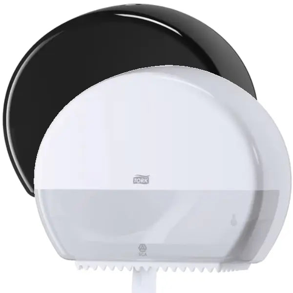 Tork Mini Jumbo Toilet Roll Dispenser T2 System Black | White