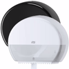 Crystalwhite Cleaning Supplies | Tork Mini Jumbo Toilet Roll Dispenser T2 System Black | White | Crystalwhite Cleaning Supplies Melbourne