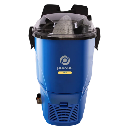 Pacvac | Velo Corded Backpack Vacuum | Crystalwhite Cleaning Supplies Melbourne.