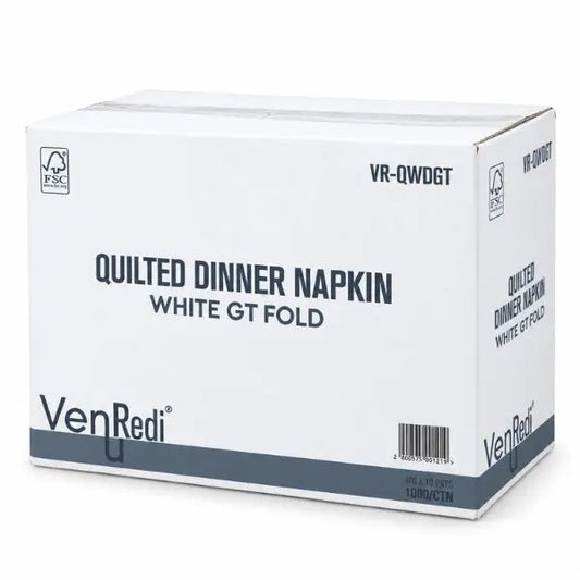 Ven Redi | 2 Ply Dinner 1000 Napkins GT Fold White | Crystalwhite Cleaning Supplies Melbourne
