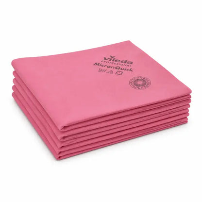 Vileda | Professional r-MicronQuick Window Cleaning Pink Cloth Lint Free | Crystalwhite Cleaning Supplies Melbourne