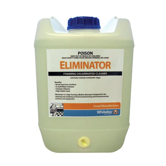 Whiteley | Eliminator 15Lt Heavy Duty Chlorinated Foaming Cleaner | Crystalwhite Cleaning Supplies Melbourne
