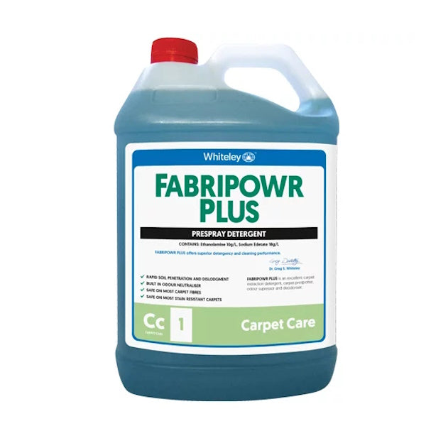 Whiteley | Fabripowr Plus 5Lt Prespray and Detergent | Crystalwhite Cleaning Supplies Melbourne