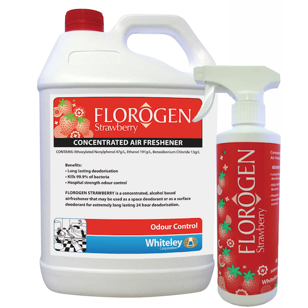 Whiteley | Florogen Strawberry Air Freshener | Crystalwhite Cleaning Supplies Melbourne