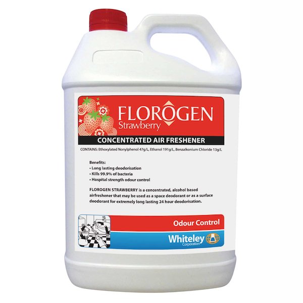 Whiteley | Florogen Strawberry 5Lt Air Freshener | Crystalwhite Cleaning Supplies Melbourne
