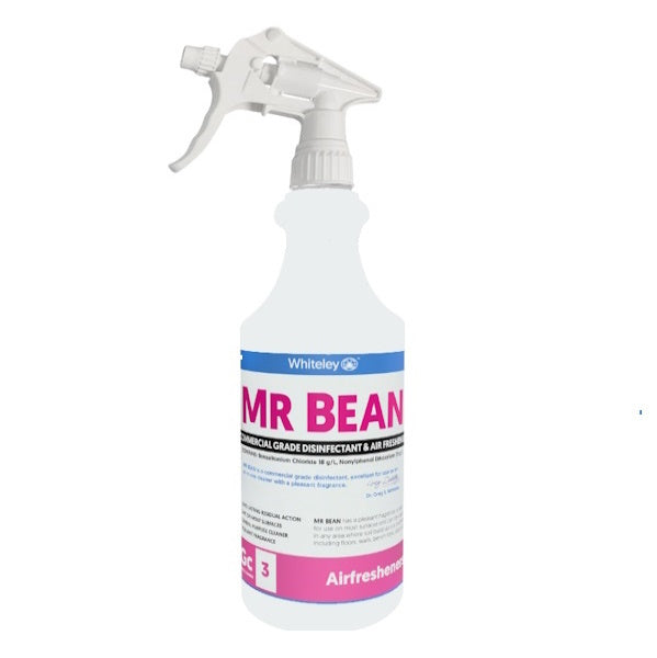Whiteley | Mr Bean 500ml Empty Bottle Commercial Grade Disinfectant and Air Freshener | Crystalwhite Cleaning Supplies Melbourne