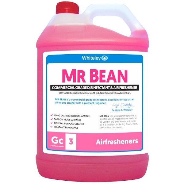 Whiteley | Mr Bean 5Lt Commercial Grade Disinfectant and Air Freshener | Crystalwhite Cleaning Supplies Melbourne