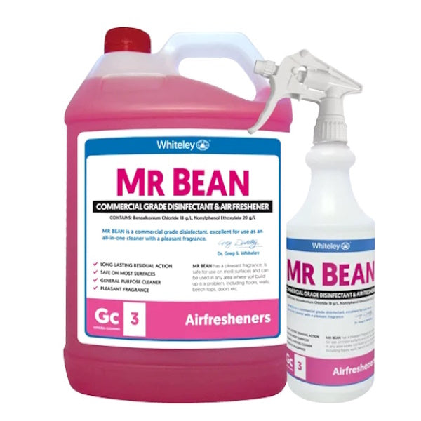 Whiteley | Mr Bean Commercial Grade Disinfectant and Air Freshener Group | Crystalwhite Cleaning Supplies Melbourne