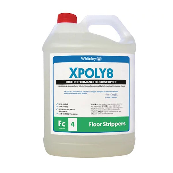 Whiteley | Xpoly8 Powerful Floor Stripper | Crystalwhite Cleaning Supplies Melbourne