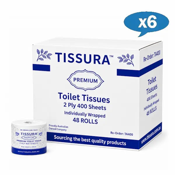 Wholesale Tissura Premium Toilet Paper 48 Roll 400 Sheet | 6 Boxes