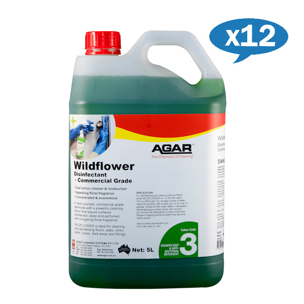 Agar | Wholesale Wildflower 5Lt Commercial Grade Disinfectant | Crystalwhite Cleaning Supplies Melbourne