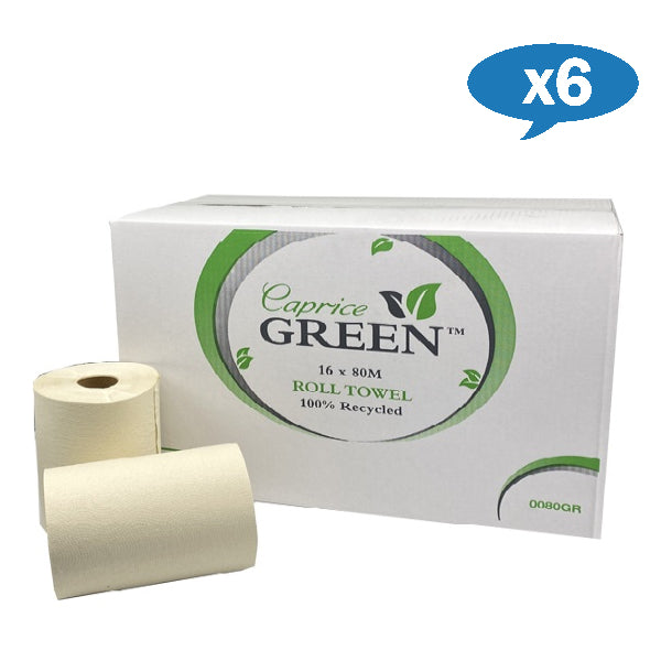 Caprice | Wholesale Caprice Green Hand Towel Roll | Crystalwhite Cleaning Supplies Melbourne