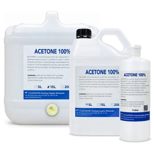 Crystalwhite 100% Acetone in 1Lt, 5Lt and 15Lt