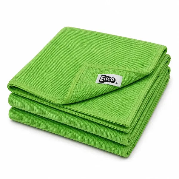 Edco | Microfibre Dusting Cloth Green (Pack of 3) Premium Quality | Crystalwhite Cleaning Supplies Melbourne