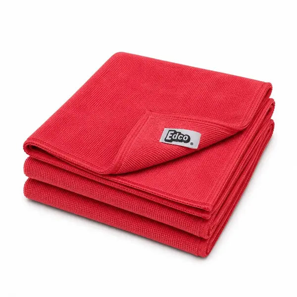 Edco | Microfibre Dusting Cloth Red  (Pack of 3) Premium Quality | Crystalwhite Cleaning Supplies Melbourne