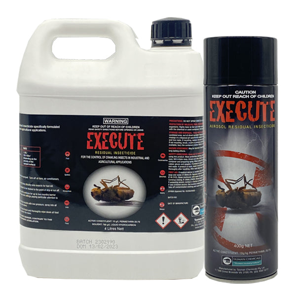 Tasman Chemicals | Execute Residual Insecticide | Crystalwhite Cleaning Supplies Melbourne