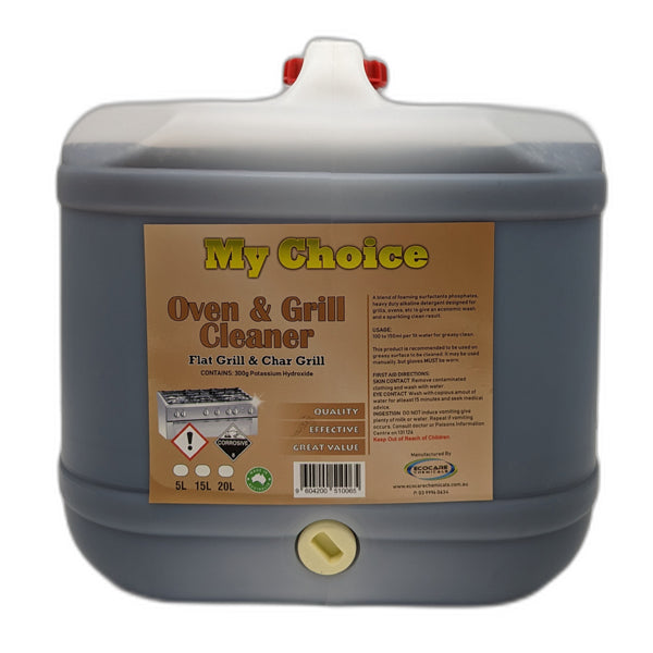 My Choice | Oven & Grill Clean 15Lt Oven, Canopy & Range Hood Cleaner Degreaser | Crystalwhite Cleaning Supplies Melbourne