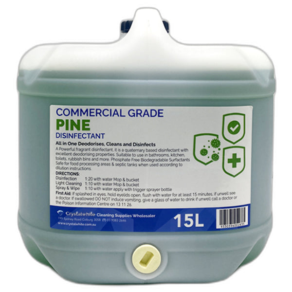Crystalwhite Cleaning Supplies | Commercial Grade Disinfectant Pine 15Lt | Crystalwhite Cleaning Supplies Melbourne