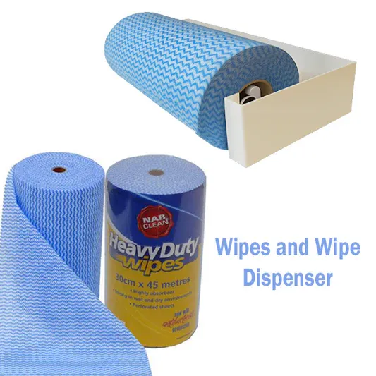 NAB | NAB Multi Purposes Heavy Duty Wipes 90 Perforated Sheets In Roll | Crystalwhite Cleaning Supplies Melbourne