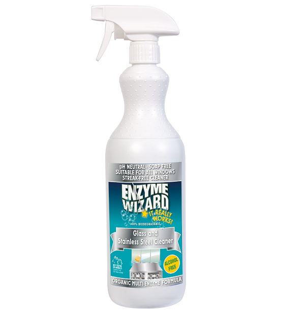 Enzyme Wizard | Glass and Stainless Steel Cleaner 1Lt | Crystalwhite Cleaning Supplies Melbourne 