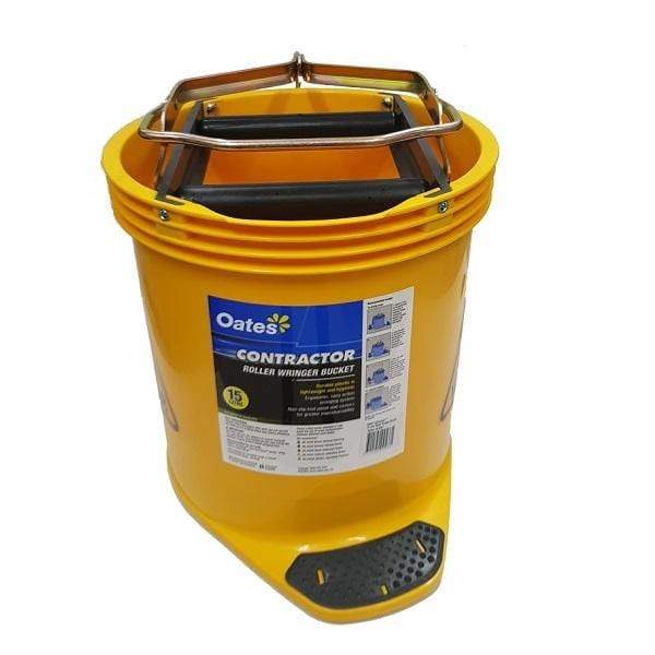 Oates | Contractor Wringer Mop Bucket 15Lt Yellow | Crystalwhite Cleaning Supplies Melbourne