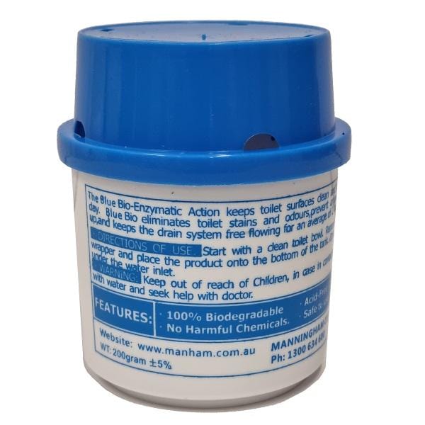 Manningham Corporation | Blue Bio Toilet Cleaner and Deodoriser | Crystalwhite Cleaning Supplies Melbourne